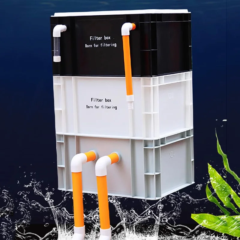 Fish Tank Filter - กล่องกรองน้ำสำหรับตู้ปลา กล่องกรองภายนอกสำหรับตู้ปลา กล่องกรองน้ำสำหรับบ่อปลา ระบบกรองน้ำขนาดใหญ่สำหรับบ่อปลาในบ้าน
