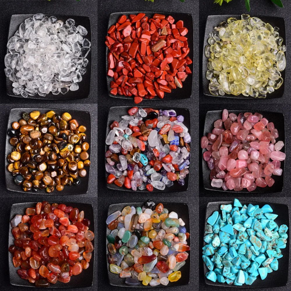 Fish Tank Gravel - หินธรรมชาติอาเกตขัดเงา หินกรวดเรกิ คริสตัลบำบัด ควอตซ์ดิบ ตัวอย่างแร่ธาตุ ตกแต่งตู้ปลา