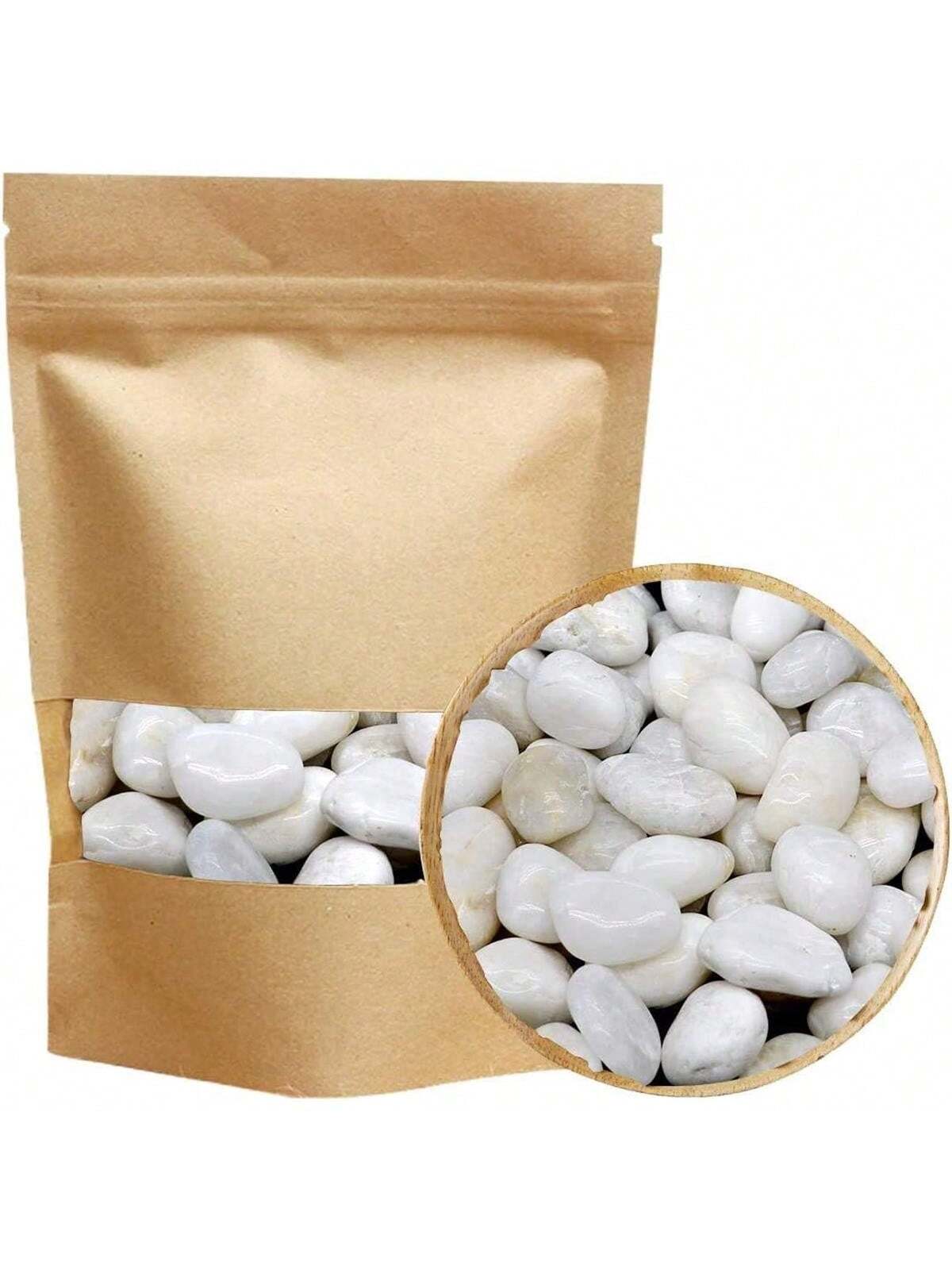Fish Tank Gravel - River Rocks ตกแต่งประดับสีขาว Pebbles หินขนาดใหญ่ธรรมชาติตกแต่งขัด River