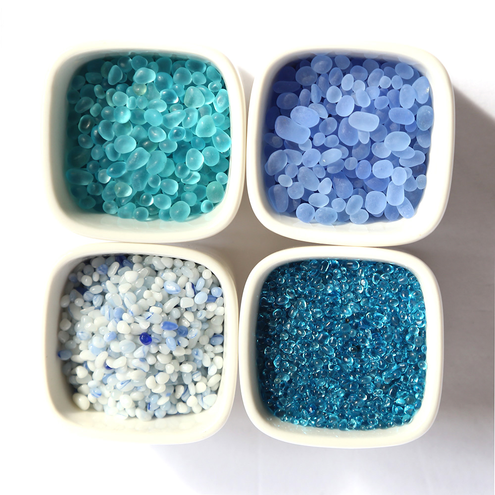 Fish Tank Gravel - หินที่มีสีสันถังปลา Rock น้ําพุสัตว์เลี้ยงทรายตกแต่งสวน Miniatures Terrarium Aquarium