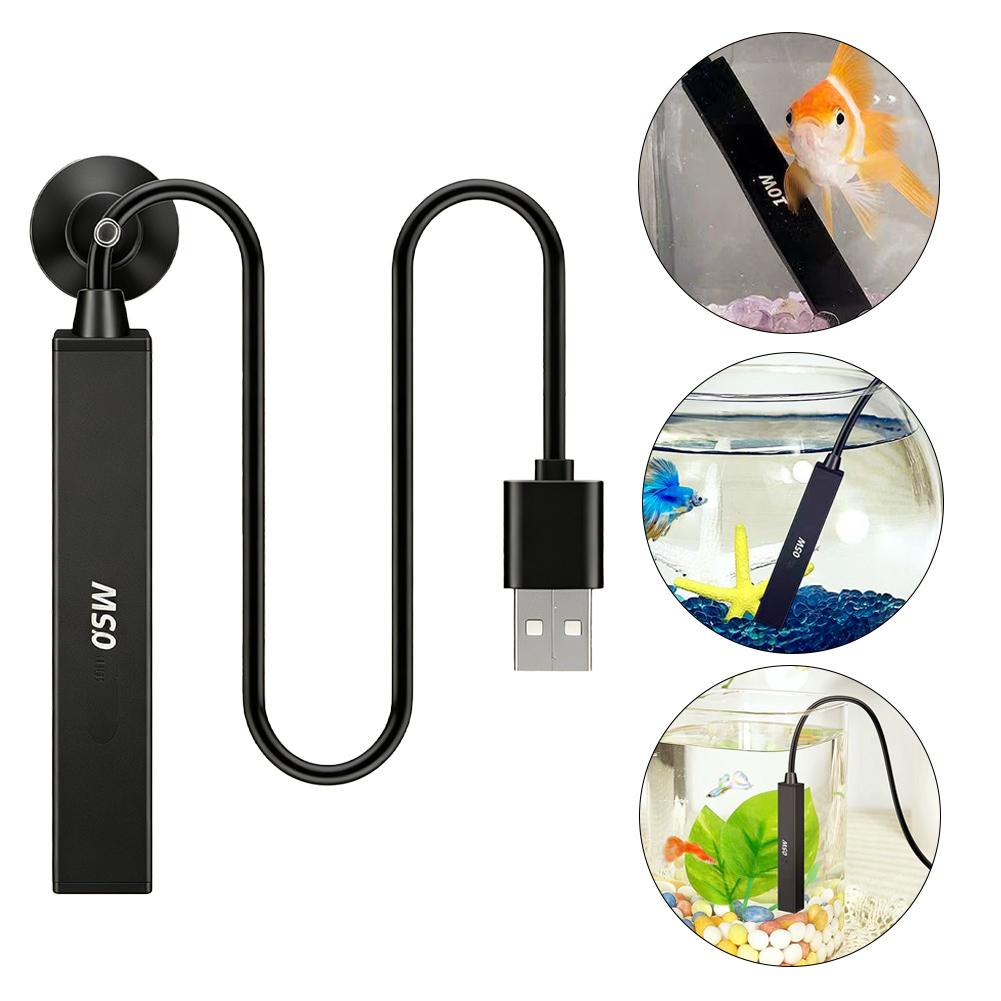Betta Fish Tank - ฮีตเตอร์ตู้ปลาขนาดเล็กแบบมินิ USB 5V แท่งทำความร้อนอุณหภูมิคงที่อัตโนมัติ สำหรับตู้ปลาขนาดเล็ก ชามปลาเบต้า