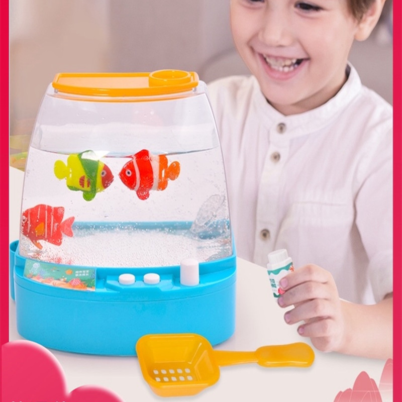 Aquarium Fish Keeping - นวนิยายและตลกของเล่นเด็กตู้ปลาไฟฟ้าจําลอง Aquarium เกมครอบครัว Parent-Child Interaction เพลงและแสง