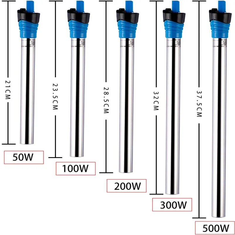 Fish Tank Heater - เครื่องทำน้ำอุ่นตู้ปลาใต้น้ำ50W/100W/200W/300W/500W อุณหภูมิตู้ปลาสแตนเลสแท่งทำความร้อนประหยัดพลังงาน