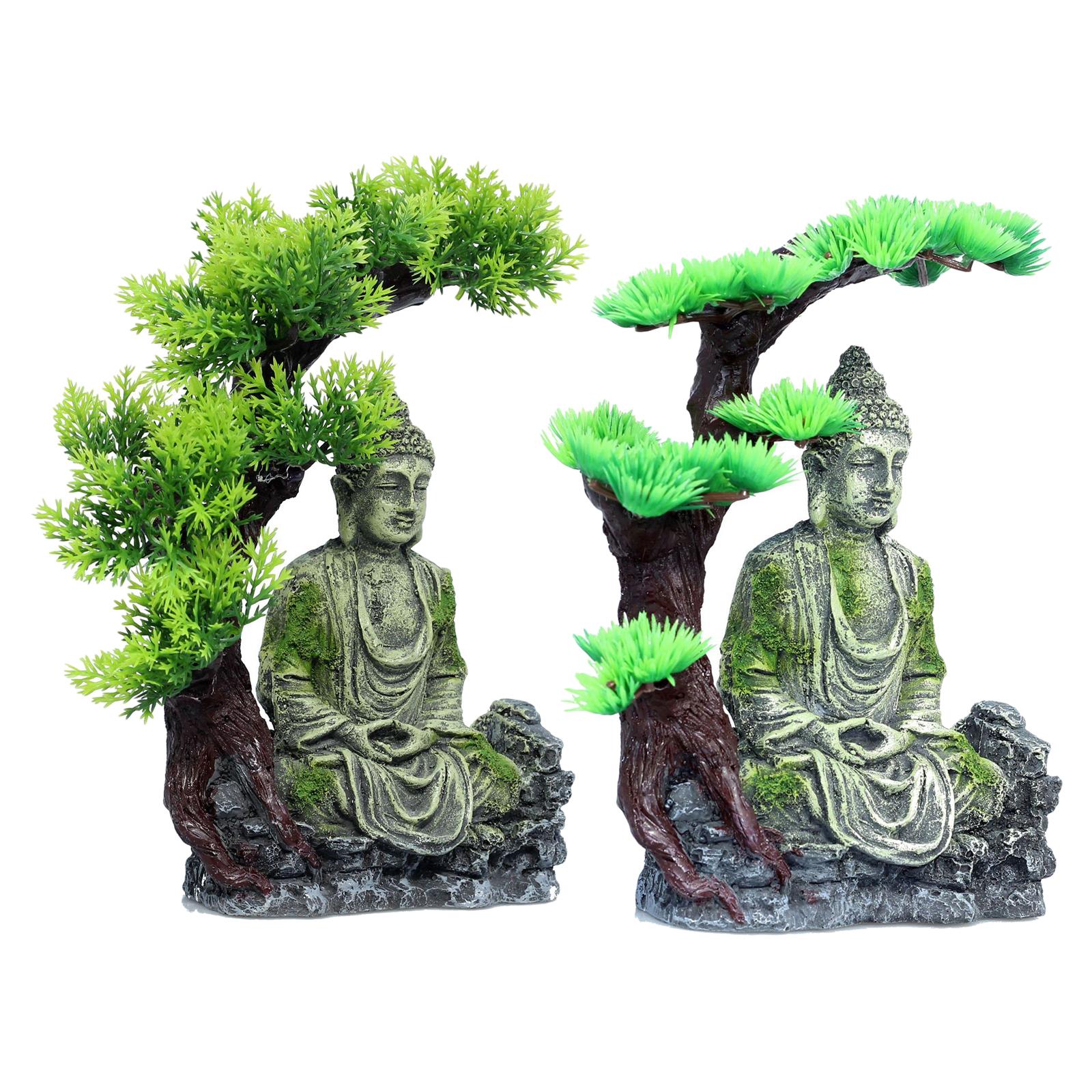 Betta Fish Tank - รูปปั้นพระพุทธรูป ของตกแต่งตู้ปลา ถ้ำปลาเรซิน ที่หลบซ่อนสำหรับปลาสวยงาม สำหรับตู้ปลาขนาดใหญ่ ของประดับตกแต่ง