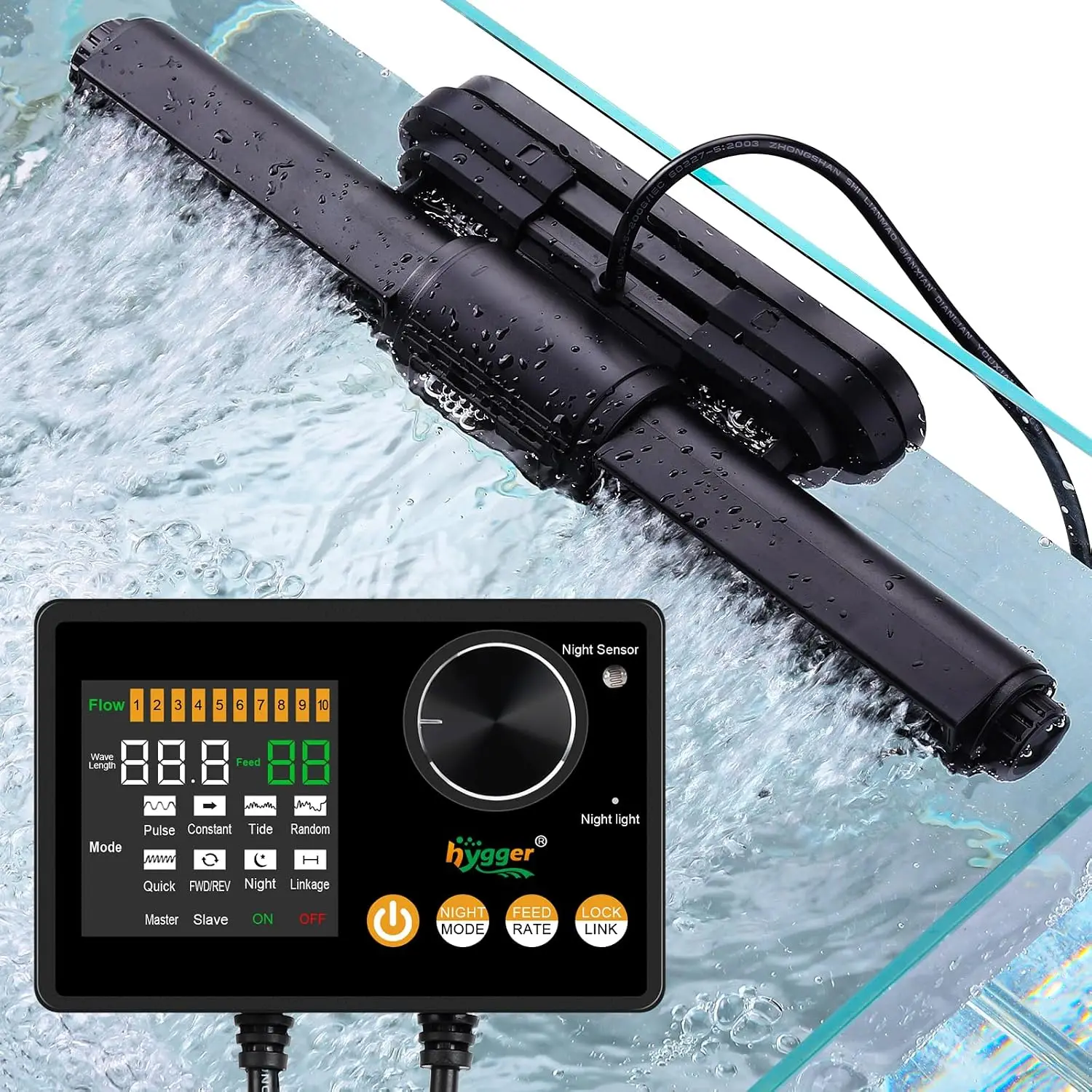Aquarium Pump - เครื่องสร้างคลื่นอัจฉริยะสำหรับตู้ปลา ปั๊มหมุนเวียนน้ำเค็มและน้ำจืด ปรับได้ 6 รูปแบบคลื่น/กลางคืน/ให้อาหาร/เชื่อมต่อไร้สาย