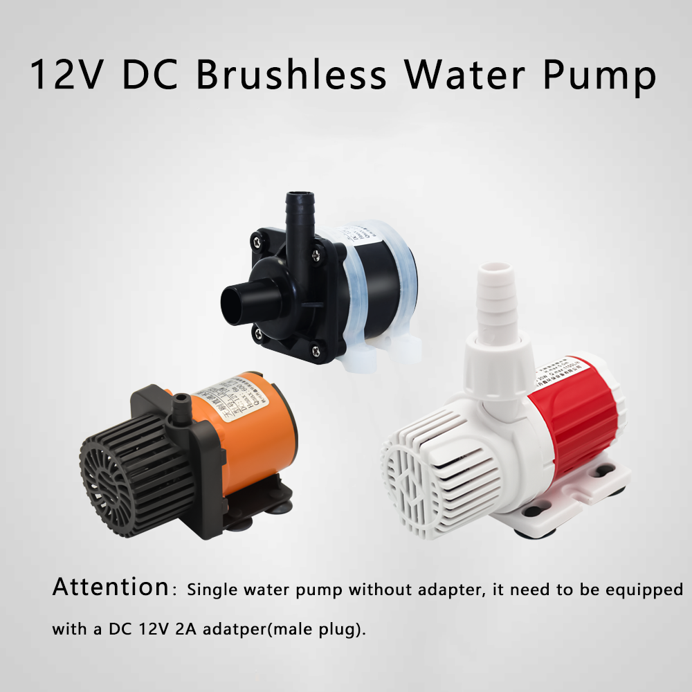 Aquarium Pump - ปั๊มจุ่มขนาดเล็กไร้แปรงถ่าน12V เหมาะสำหรับตู้ปลาบ่อปลาน้ำพุสระว่ายน้ำสวน