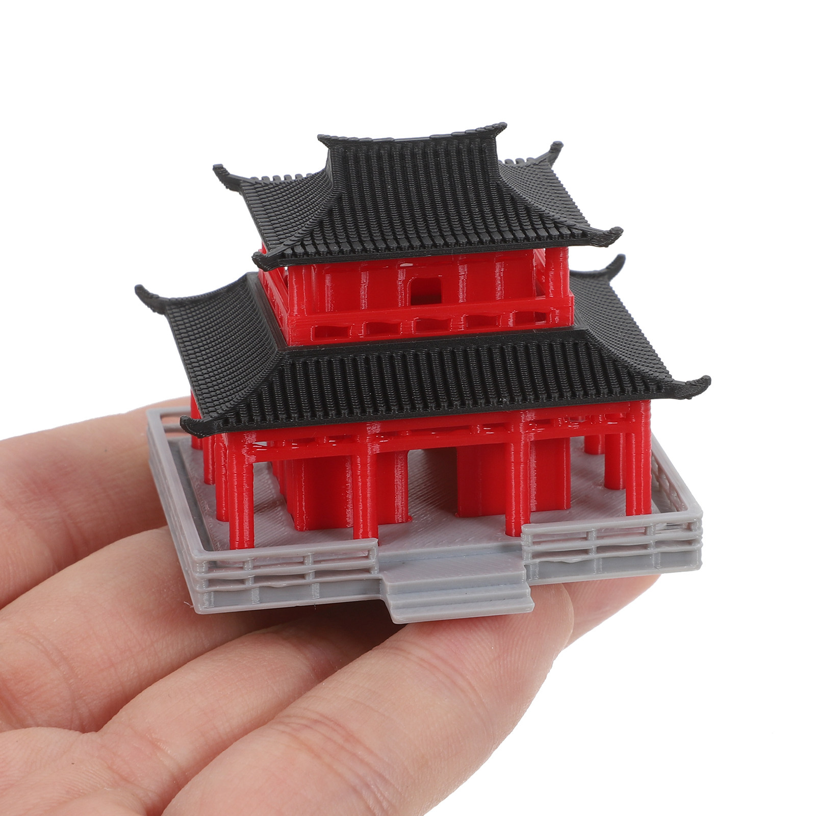 ศาลาจีนโบราณสีดำแดง ของตกแต่งต - Aquarium Decor บทวิจารณ์และราคา