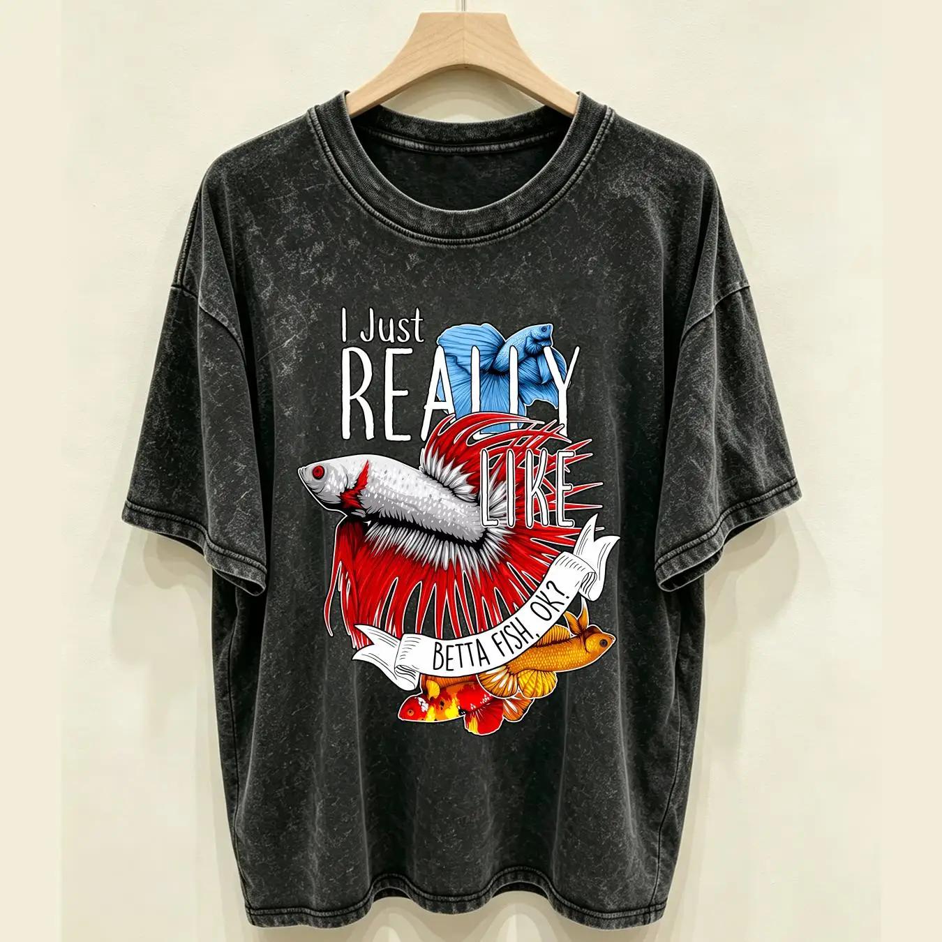 เสื้อยืดลายปลาแบตตา ตลก น่ารัก - Aquarium Fish Keeping บทวิจารณ์และราคา