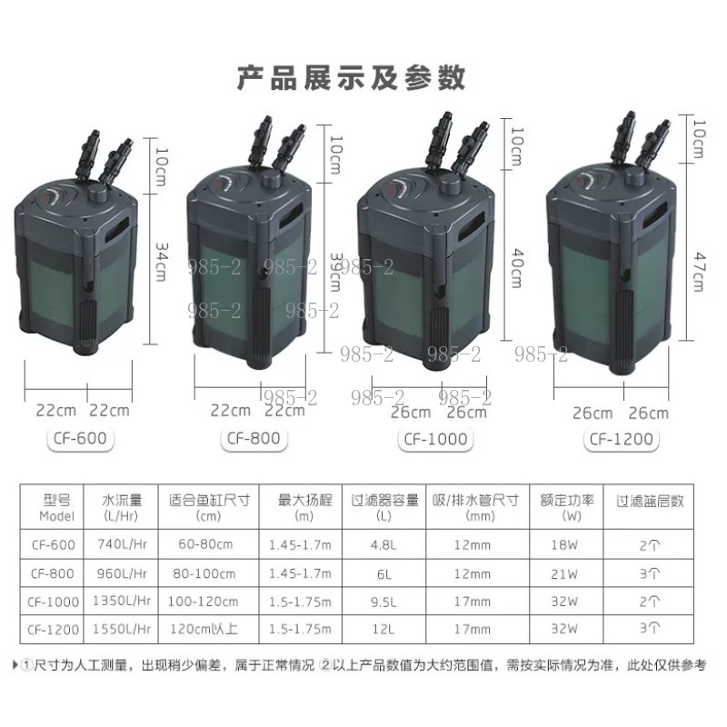 กรองนอกตู้ปลาแบบเงียบพิเศษ CF1 - Fish Tank Filter บทวิจารณ์และราคา