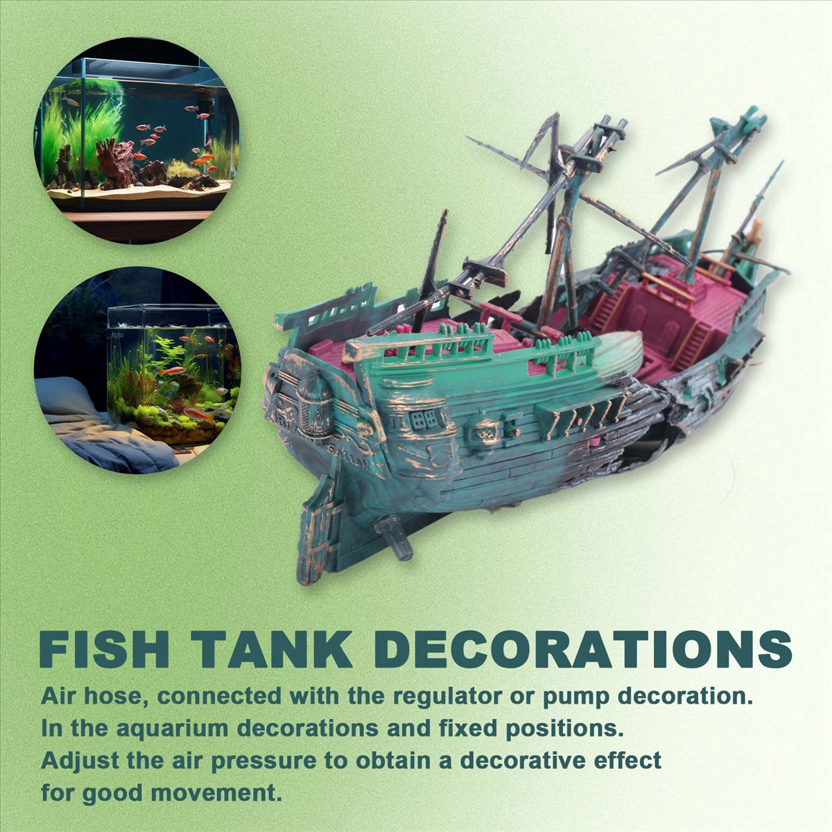 【ABFS】ชุดเรือพลาสติกตกแต่งตู้ป - Aquarium Decor บทวิจารณ์และราคา
