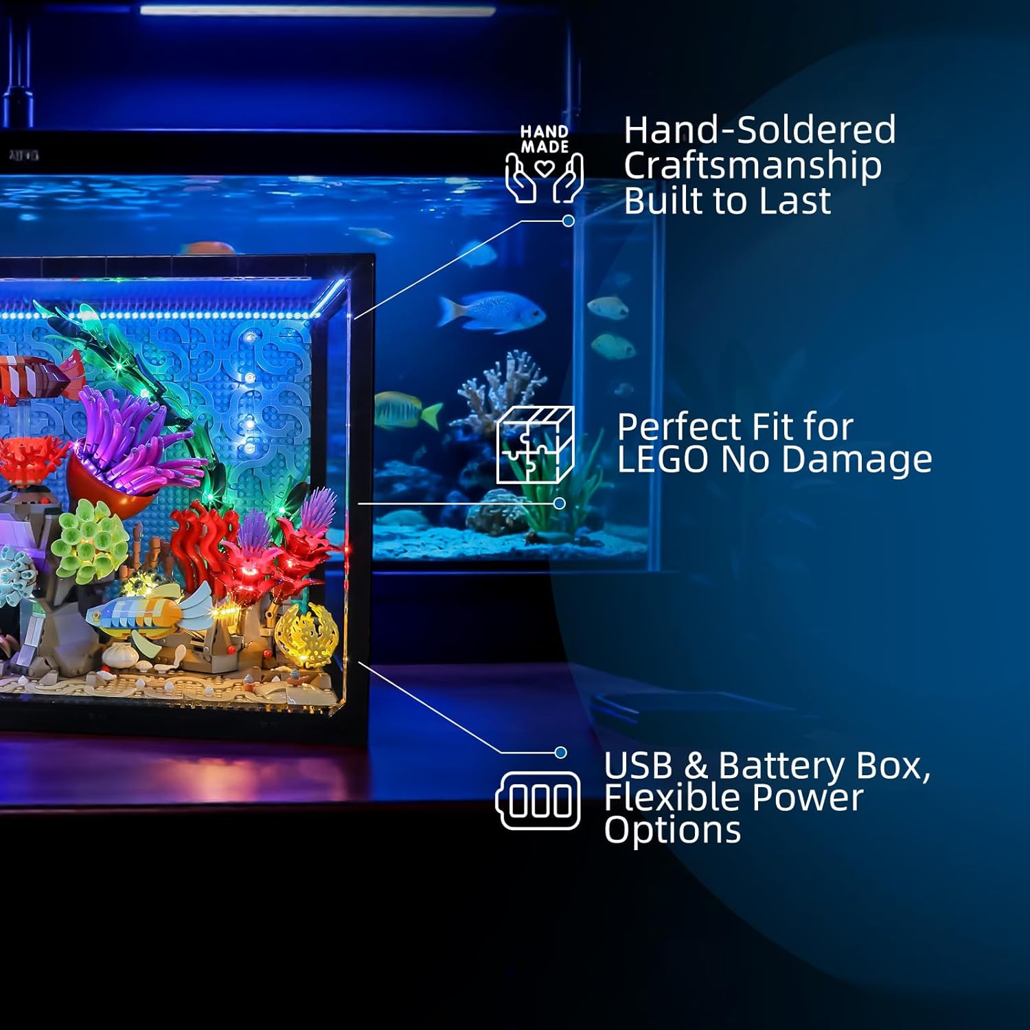 ไฟ LED เอชโปรสเปอร์สำหรับเลโก้ - Aquarium Light บทวิจารณ์และราคา