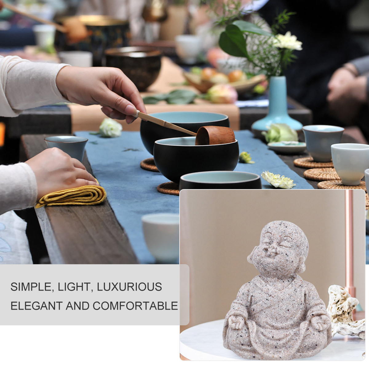 รูปปั้นพระไมตรี ทำจากหินทรายแล - Aquarium Decor บทวิจารณ์และราคา