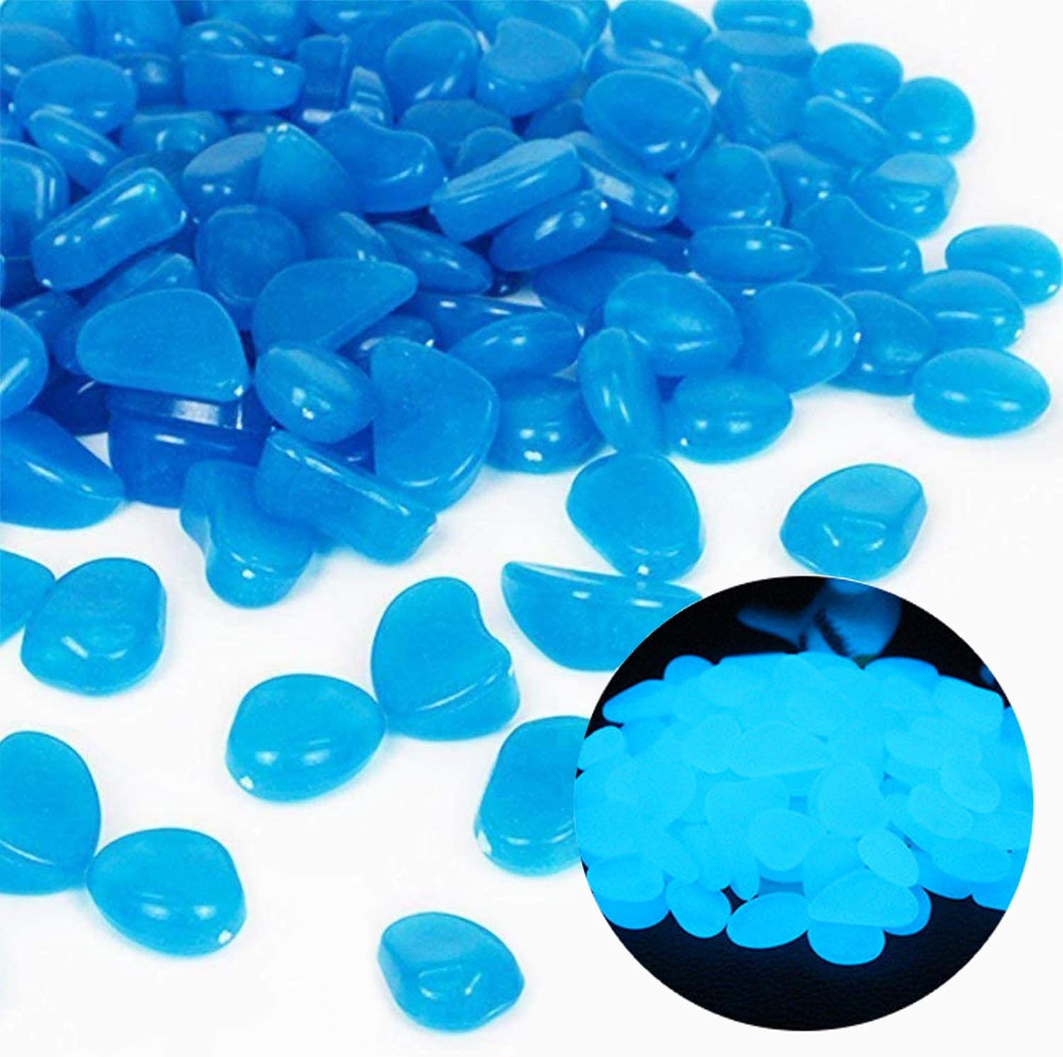 ถังปลา Rocks Glow Blue Pebbles - Fish Aquarium Home บทวิจารณ์และราคา