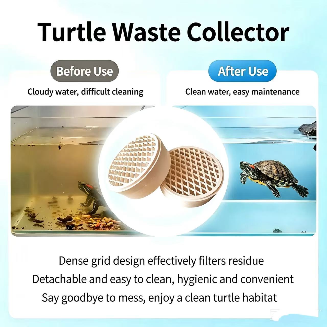 เครื่องเก็บอุจจาระเต่าแบบถอดได - Aquarium Fish Keeping บทวิจารณ์และราคา