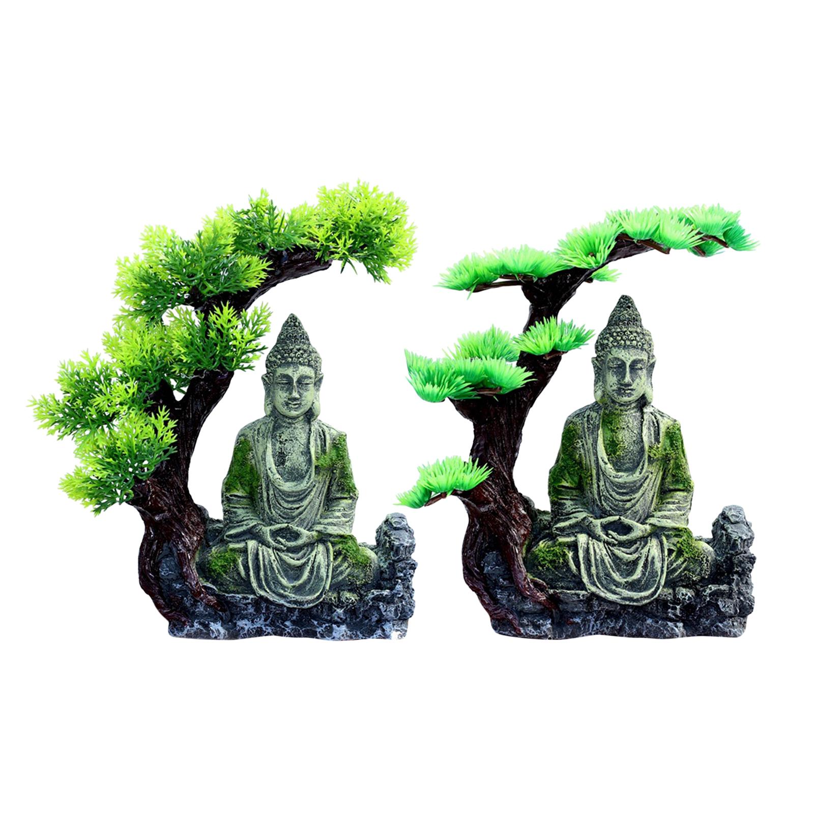 รูปปั้นพระพุทธรูป ของตกแต่งตู้ - Betta Fish Tank บทวิจารณ์และราคา