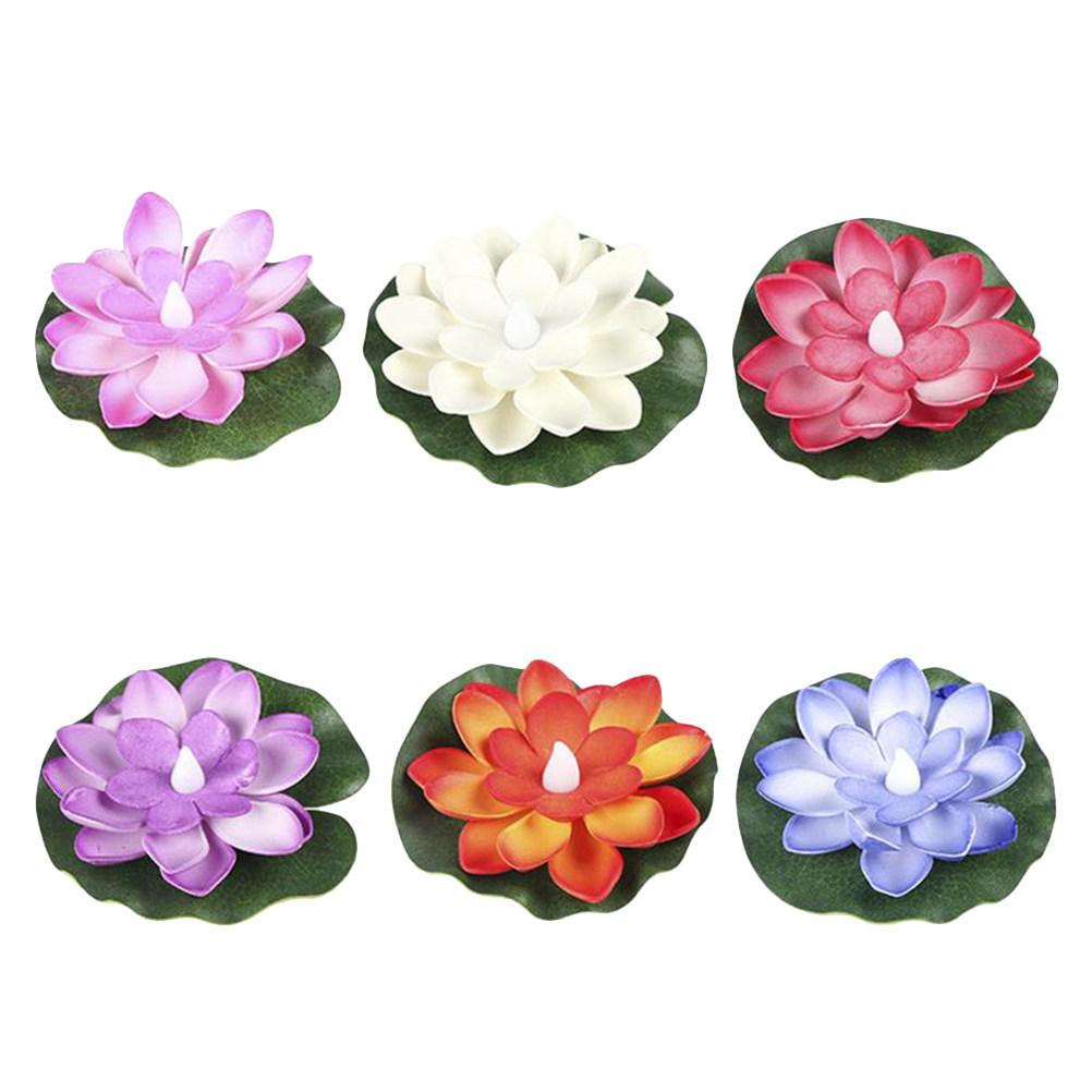 6 ชิ้น ดอกบัวประดิษฐ์ลอยน้ำ จำ - Aquarium Decor บทวิจารณ์และราคา
