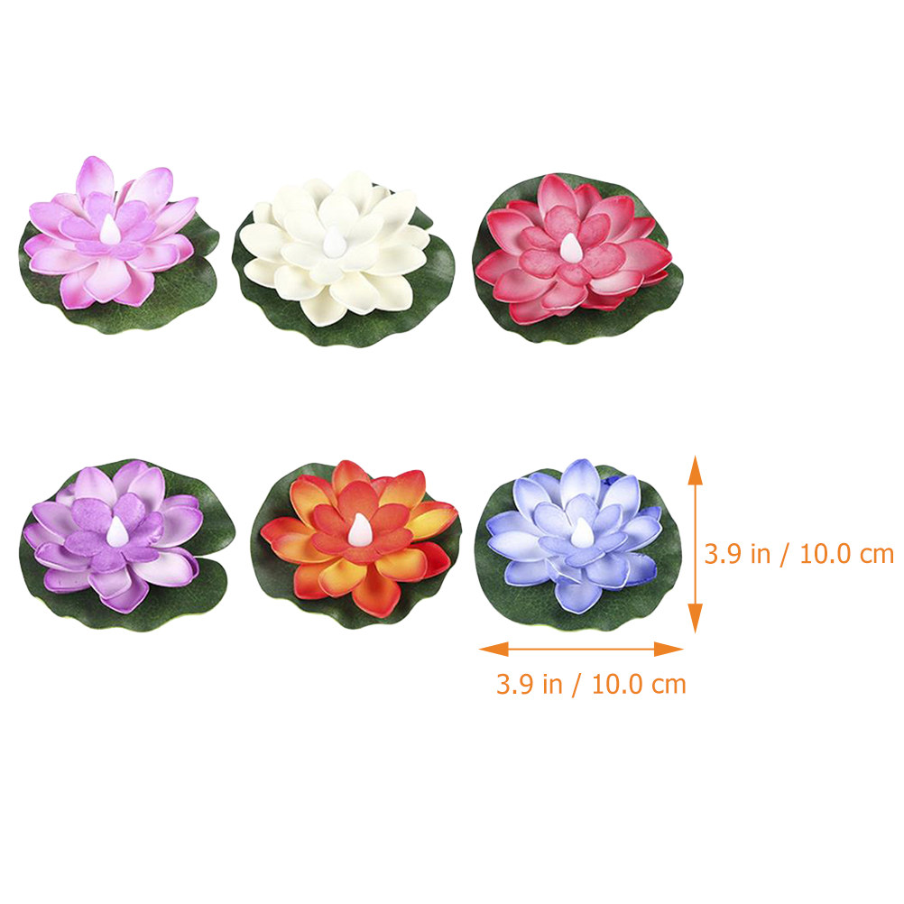 6 ชิ้น ดอกบัวประดิษฐ์ลอยน้ำ จำ - Aquarium Decor บทวิจารณ์และราคา