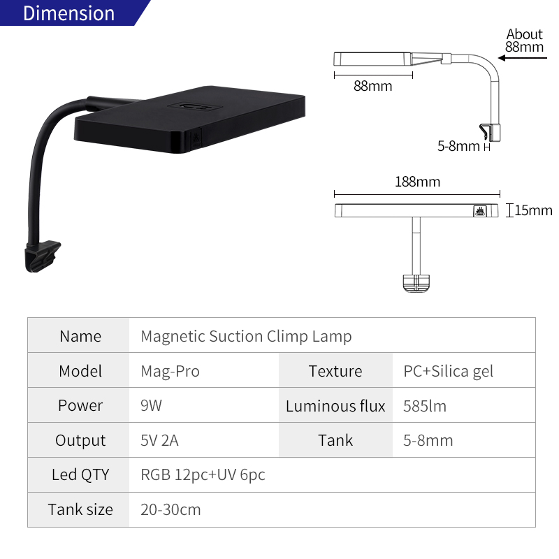 ไฟ Mag-Pro LED RGB ปรับความสว่ - Xiaomi Aquarium Fish Tank บทวิจารณ์และราคา