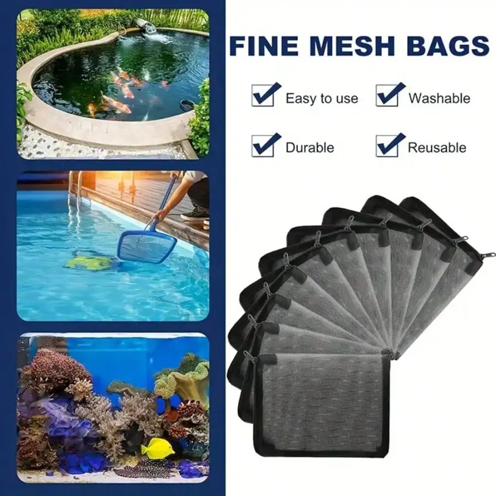 ถุงกรองตาข่ายสีดำ 10 ชิ้นพร้อม - Aquarium Fish Keeping บทวิจารณ์และราคา