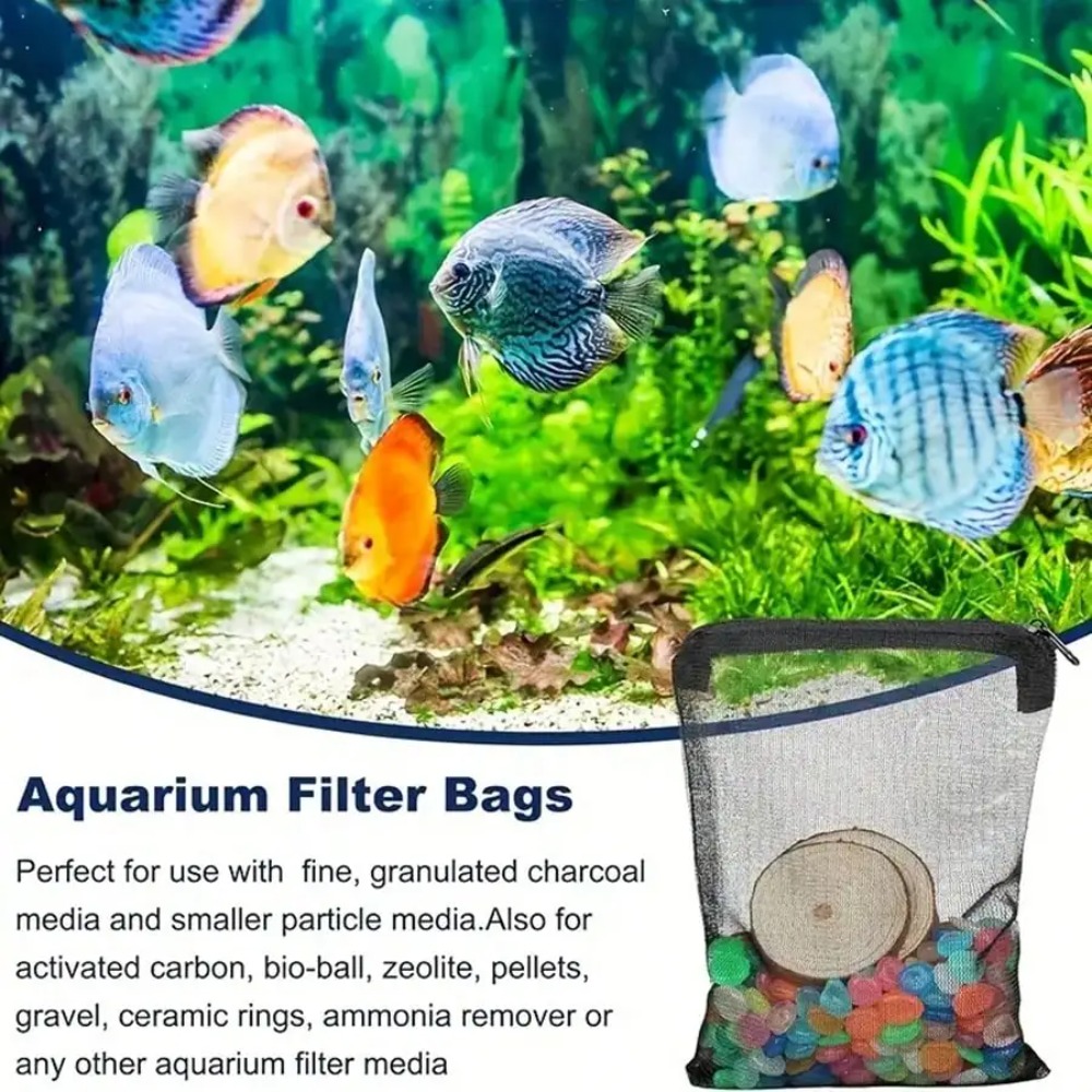 ถุงกรองตาข่ายสีดำ 10 ชิ้นพร้อม - Aquarium Fish Keeping บทวิจารณ์และราคา