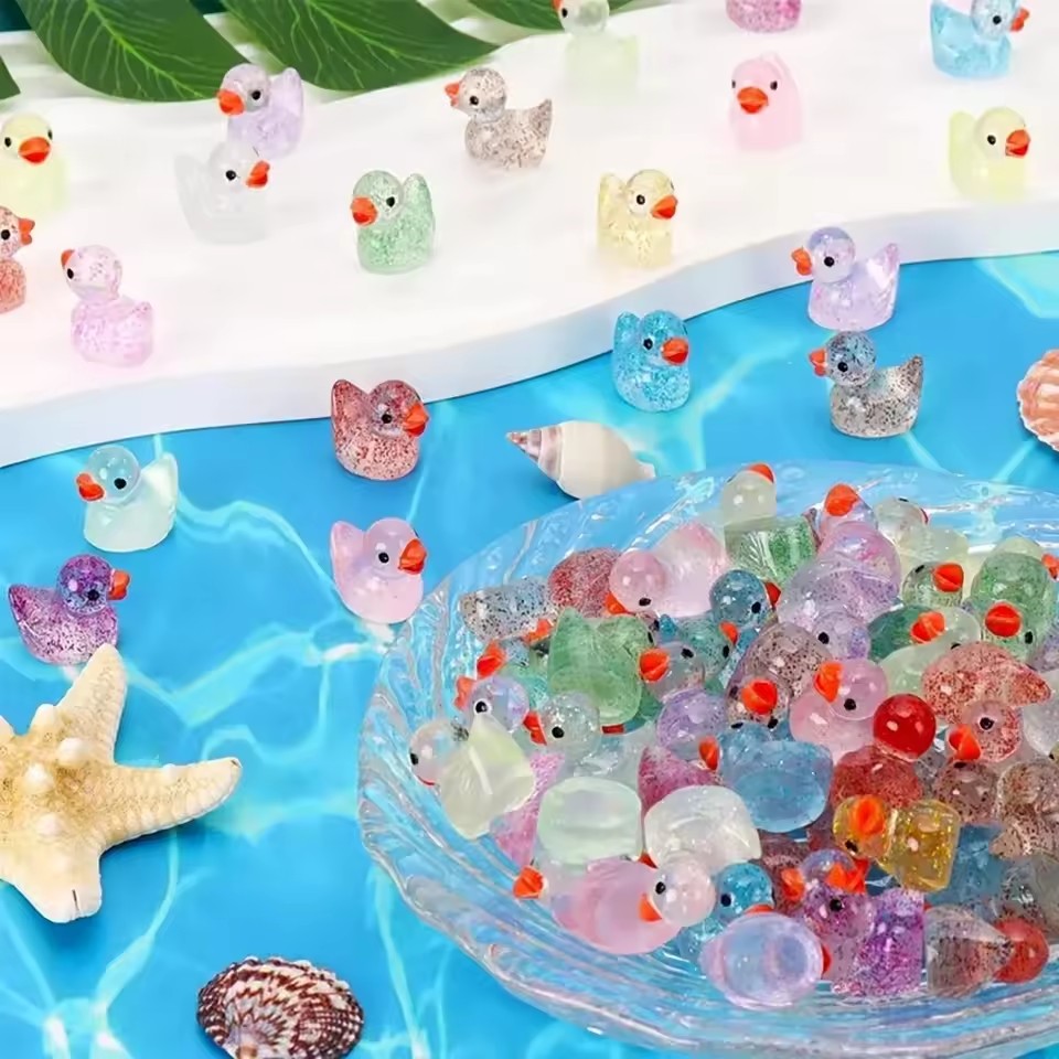 เป็ดเรซิ่นขนาดจิ๋วประดับด้วยเพ - Aquarium Decor บทวิจารณ์และราคา