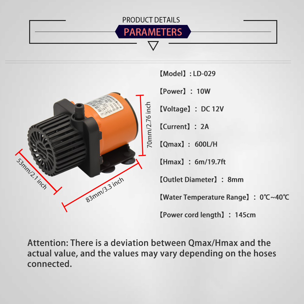 ปั๊มจุ่มขนาดเล็กไร้แปรงถ่าน12V - Aquarium Pump บทวิจารณ์และราคา