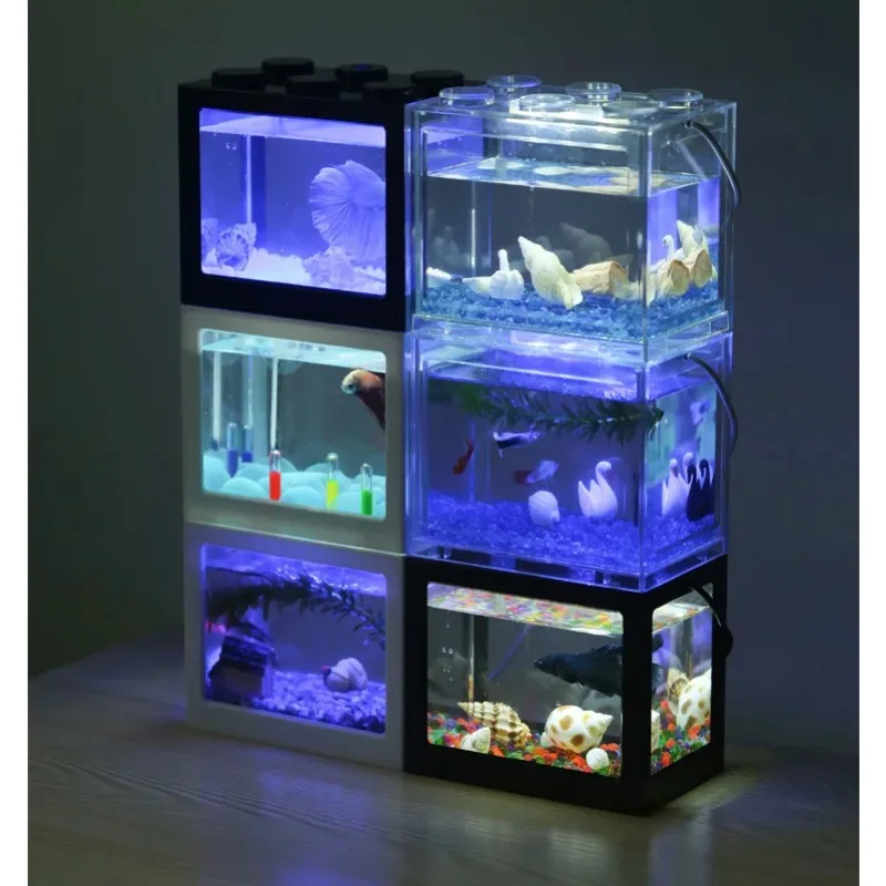 1L USB LED Desktop Mini Aquari - Betta Fish Tank บทวิจารณ์และราคา