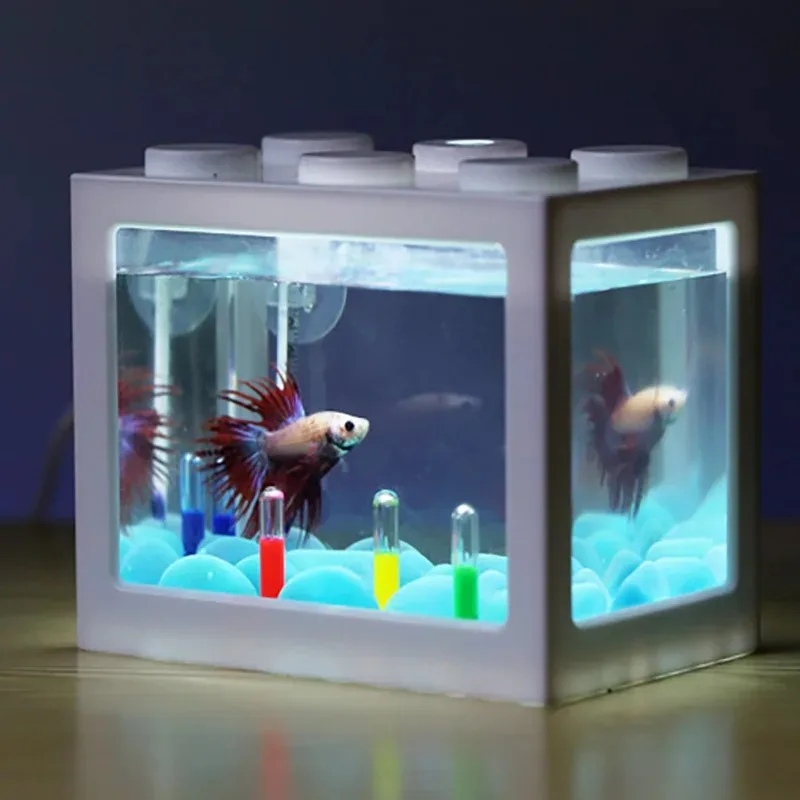 1L USB LED Desktop Mini Aquari - Betta Fish Tank บทวิจารณ์และราคา