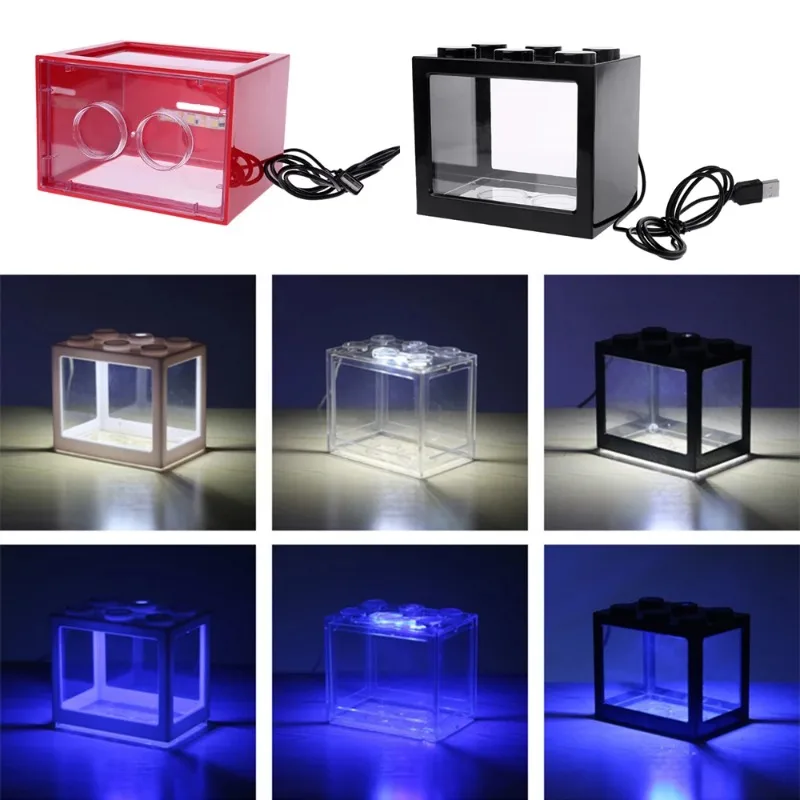 1L USB LED Desktop Mini Aquari - Betta Fish Tank บทวิจารณ์และราคา
