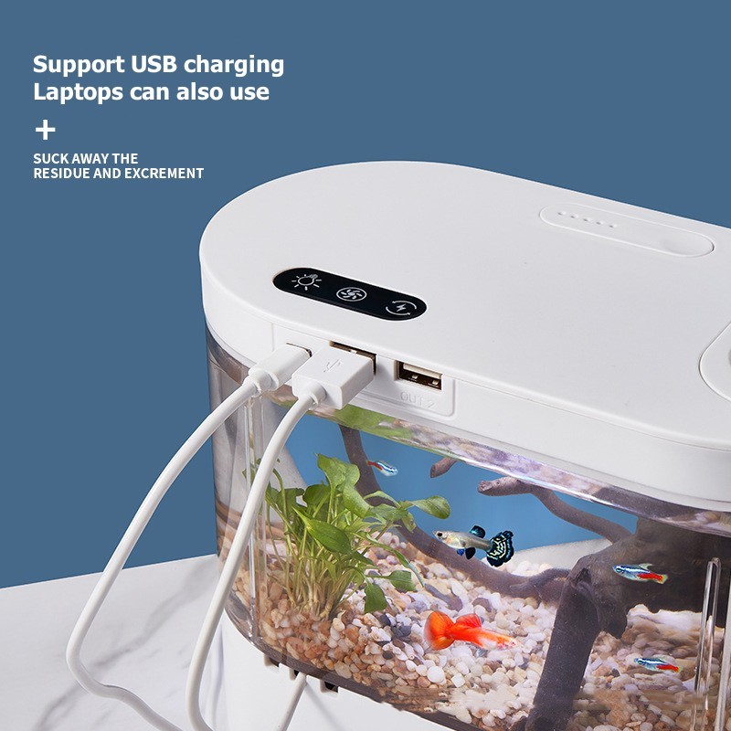 ตู้ปลาตั้งโต๊ะขนาดเล็กพร้อมระบ - Betta Fish Tank บทวิจารณ์และราคา