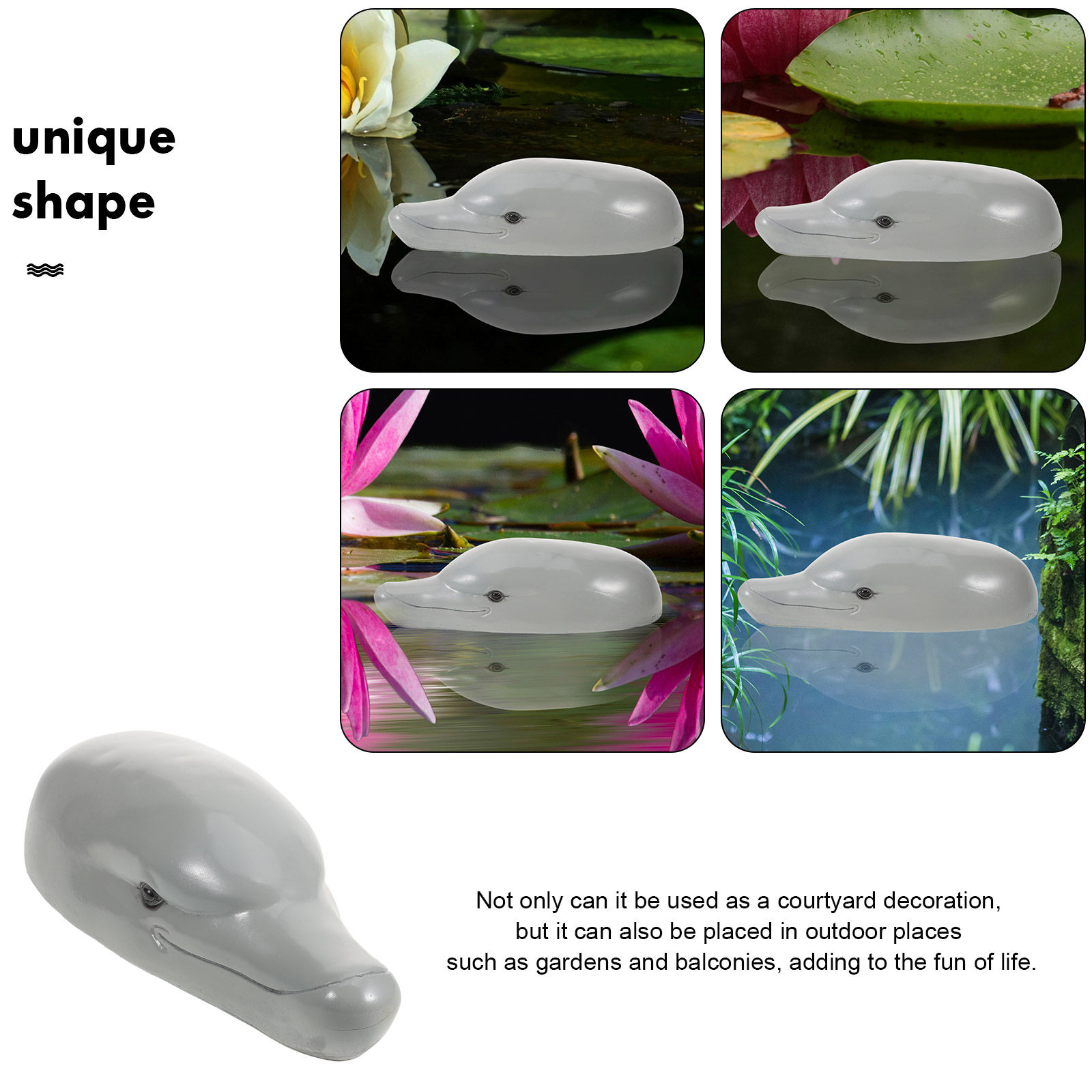 ของตกแต่งรูปหัวปลาโลมาเรซินคุณ - Aquarium Decor บทวิจารณ์และราคา