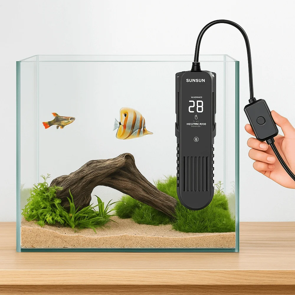 หน้าจอ LCD 20-35 ° แท่งทำความร - Fish Tank Heater บทวิจารณ์และราคา