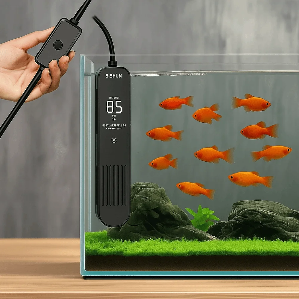 หน้าจอ LCD 20-35 ° แท่งทำความร - Fish Tank Heater บทวิจารณ์และราคา